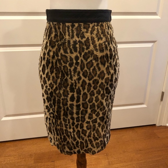 ELIZABETH AND JAMES leopard pencil skirt - Picture 1 of 8